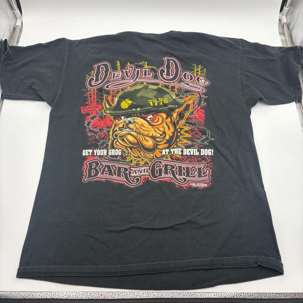 7.62 Design Devil Dog Bar and Grill USMC Marine Corps Graphic T-Shirt